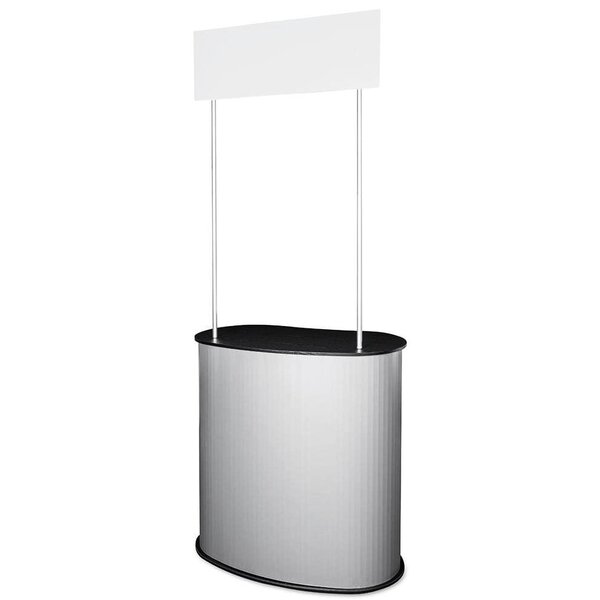 Counter + Banner | PROMO | Demonteerbaar | Voor-/Zijkanten Beprintbaar | Incl. Draagtas | 910x450x930/2220(h)mm