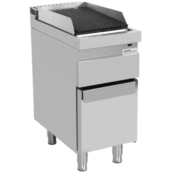 Stoomgrill | 700 SERIE | Gas | Gietijzer | 7.5kW | Piëzo Ontsteking | Uitneembare Waterlade | 400x700x850/900(h)mm