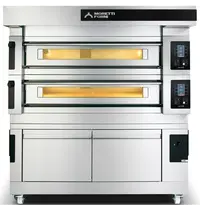 Moretti Forni Pizzaoven | serieS S120E | Elektrisch | 8x Ø30cm | 25°C/450°C | 12kW (400V) | Stapelbaar | Touchscreen | WiFi + App | 1660x1208x360(h)mm 