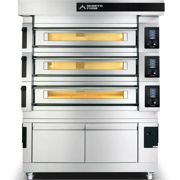 Pizzaoven | serieS S120E | Elektrisch | 8x Ø30cm | 25°C/450°C | 12kW (400V) | Stapelbaar | Touchscreen | WiFi + App | 1660x1208x360(h)mm