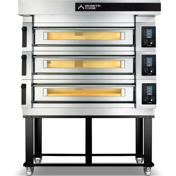 Pizzaoven | serieS S120E | Elektrisch | 8x Ø30cm | 25°C/450°C | 12kW (400V) | Stapelbaar | Touchscreen | WiFi + App | 1660x1208x360(h)mm