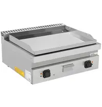 UNNI-COOKING Bak-/Grillplaat | 700 SERIE | Elektrisch | Glad Oppervlak 740x565 (Verchroomd) | 100°C/300°C | 9kW (400V) | 800x700x300(h)mm