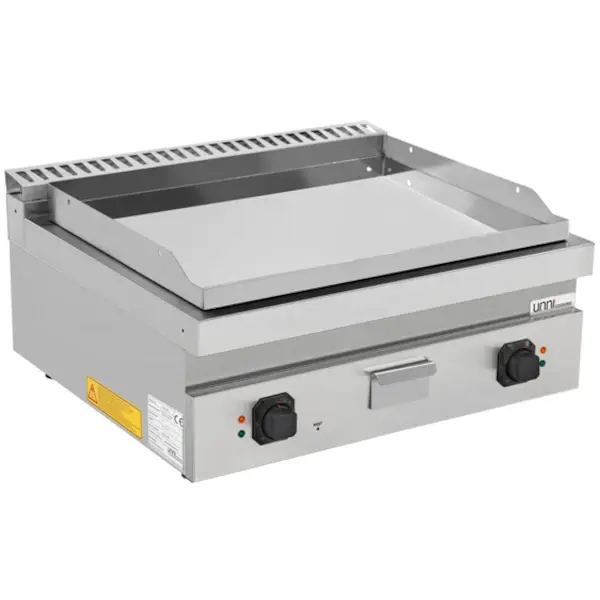 Bak-/Grillplaat | 700 SERIE | Elektrisch | Glad Oppervlak 740x565 (Verchroomd) | 100°C/300°C | 9kW (400V) | 800x700x300(h)mm