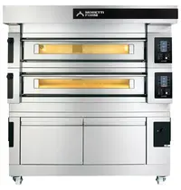 Moretti Forni Pizzaoven | serieS S125E | Elektrisch | 12x Ø35cm | 25°C/450°C | 17.3kW (400V) | Stapelbaar | Touchscreen | WiFi + App | 1660x1738x360(h)mm