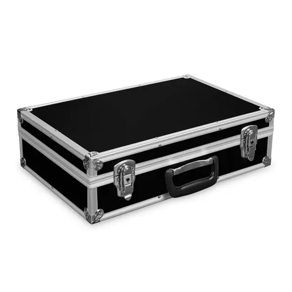 Folderstandaard | MONTANA | Staal/Aluminium | Zwart | Opvouwbaar | Dubbelzijdig | 6x A4 | Incl. Koffer | 260x370x1500(h)mm