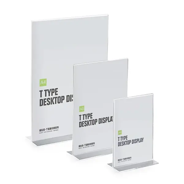 Menuhouders | CRYSTAL | Kunststof | A4-Formaat | 5 Stuks | 210x70x300(h)mm