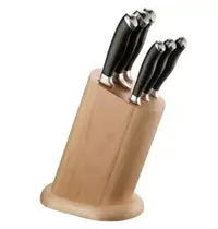 Pintinox Messenset | RVS | Zwart | 6 Stuks | Incl. Messenblok | Lemmetlengte 200mm