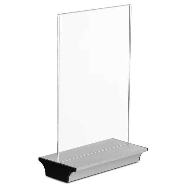 Menuhouders | PRIME | Aluminium/Kunststof | Zilvergrijs/Zwart | A5-Formaat | 2 Stuks