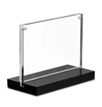 Luxus Menuhouder | VISTA HORIZON | Kunststof | Zwart | A6-Formaat | Magneetsluiting | 150x70x115(h)mm 