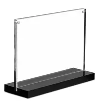 Luxus Menuhouder | VISTA HORIZON | Kunststof | Zwart | A5-Formaat | Magneetsluiting | 210x70x163(h)mm