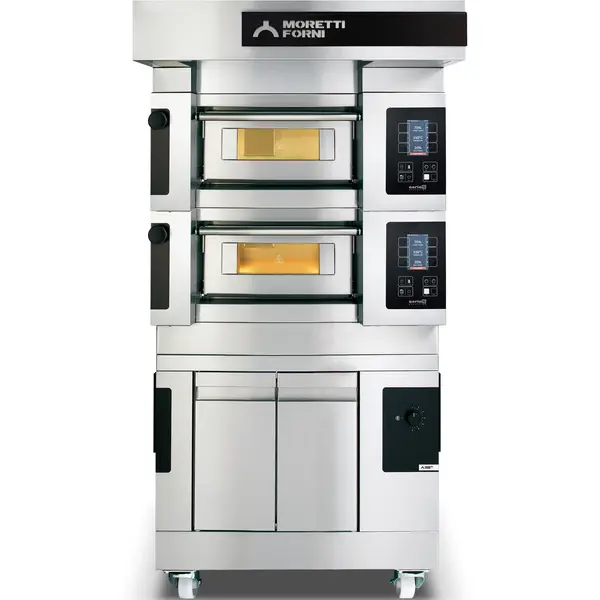 Pizzaoven | serieS S50E | Elektrisch | 2x Ø30cm | 25°C/450°C | 5.1kW (400V) | Stapelbaar | Touchscreen | WiFi + App | 890x1208x360(h)mm