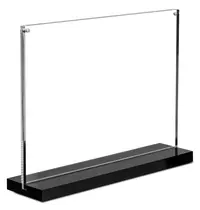 Luxus Menuhouder | VISTA HORIZON | Kunststof | Zwart | A4-Formaat | Magneetsluiting | 300x70x225(h)mm 