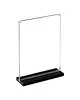 Luxus Menuhouder | VISTA VERTICO | Kunststof | Zwart | A6-Formaat | Magneetsluiting | 110x70x160(h)mm 
