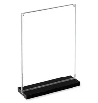 Luxus Menuhouder | VISTA VERTICO | Kunststof | Zwart | A4-Formaat | Magneetsluiting | 210x70x310(h)mm