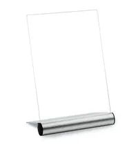 Luxus Menuhouder | PLATINUM | Aluminium/Kunststof | Zilvergrijs/Zwart | A5-Formaat