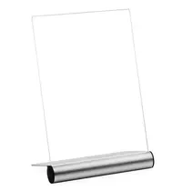 Luxus Menuhouder | PLATINUM | Aluminium/Kunststof | Zilvergrijs/Zwart | A4-Formaat