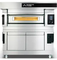 Moretti Forni Pizzaoven | serieS S105E | Elektrisch | 12x Ø30cm | 25°C/450°C | 13.2kW (400V) | Stapelbaar | Touchscreen | WiFi + App | 1365x1738x360(h)mm 
