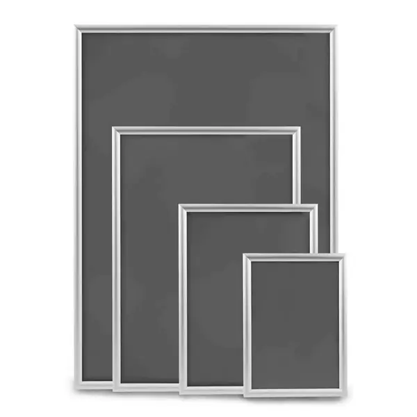 Kliklijst | STANDARD | Aluminium | Zilvergrijs | B3-Formaat | Rand 25mm | Incl. Wandbevestiging