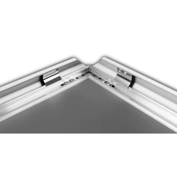 Kliklijst | STANDARD | Aluminium | Zilvergrijs | B2-Formaat | Rand 25mm | Incl. Wandbevestiging
