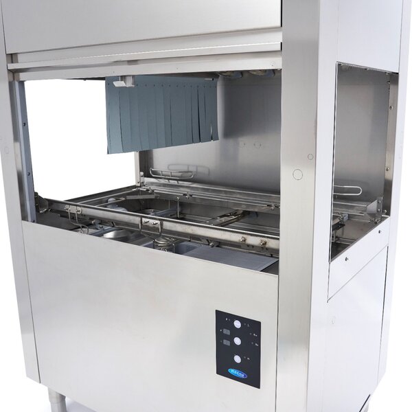 Korventransport Vaatwasser | RVS | Stille machine | Spoeltemperatuur 82°C | 22kW (400V) | 1160x780x1580(h)mm