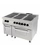 Maxima Premium Fornuis Elektrisch | 90–450°C | RVS/Gietijzer | Zes ruime kookplaten | 30kW (400V) | 1200x900x850(h)mm 