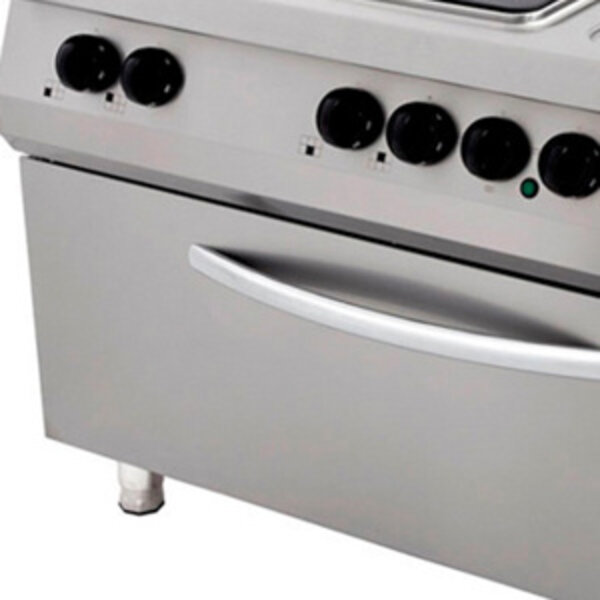 Premium Fornuis | 90–450°C | RVS/Gietijzer | Zes ruime kookplaten | 33kW (400V) | 1200x900x850(h)mm