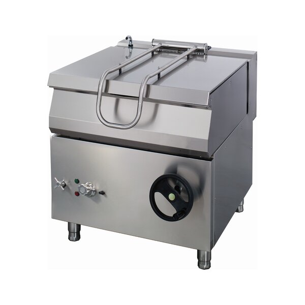 Premium Braadslede elektrisch | Kantelbare binnenpan | Thermische isolatie | RVS bodem | 9kW (400V) | 800x900x850(h)mm