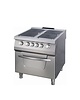 Maxima Premium elektrisch fornuis | 90–450°C | RVS/Gietijzer | Vier grote pitten | 22kW (400V) | 800x900x850(h)mm 