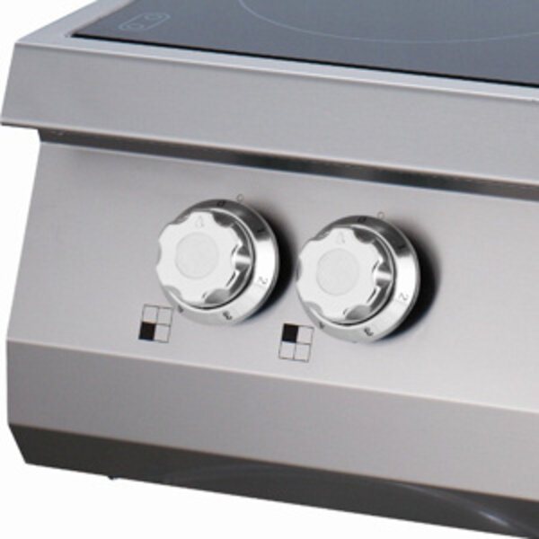 Premium Kookplaat Infrarood | RVS/Keramiek | 4 pitten | Keramisch glas | 12kW (400V) | 800x900x280(h)mm