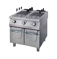 Maxima Premium Pastakoker dubbel gas | 40 Liter Capaciteit | RVS | 800x900x850(h)mm 