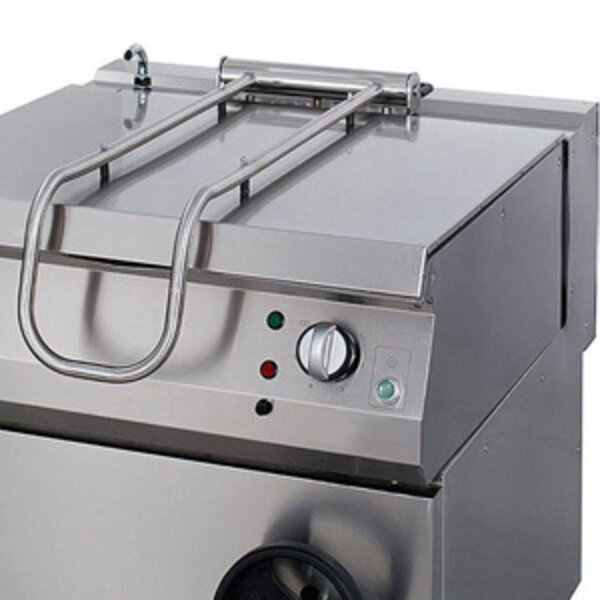 Heavy Duty Braadslede elektrisch | Kantelbare bak | 8 mm dikke RVS bodem | Thermische isolatie | 7.5kW (400V) | 800x700x850(h)mm