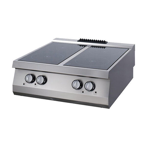 Heavy Duty Kookplaat | 50–300°C | RVS/Keramiek | Infrarood | 8.4kW (400V) | 800x700x280(h)mm