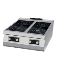 Maxima Premium inductie kookplaat | Keramiek | 4 pitten | Glaskeramiek oppervlak | 14kW (400V) | 800x900x280(h)mm