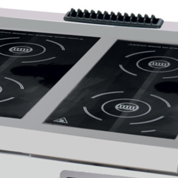 Premium inductie kookplaat | Keramiek | 4 pitten | Glaskeramiek oppervlak | 14kW (400V) | 800x900x280(h)mm