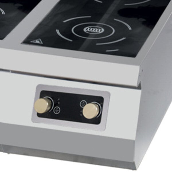 Premium Kookplaat Elektrisch | 90–450°C | RVS/Gietijzer | 4 ruime kookplaten | 16kW (400V) | 800x900x280(h)mm