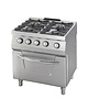 Maxima Heavy Duty Fornuis | RVS/Gietijzer/Verc | Vier krachtige branders | Ruime gasoven | 800x700x850(h)mm 