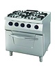 Maxima Heavy Duty Fornuis | RVS/Gietijzer/Verc | Vier krachtige gasbranders | Ruime gasoven 2/1 GN | 800x700x850(h)mm 
