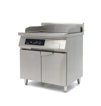Maxima Inductie Grillplaat Dubbel met Onderstel | 80–300°C | RVS | Digitale temperatuurregeling | 10kW (400V) | 800x700x990(h)mm