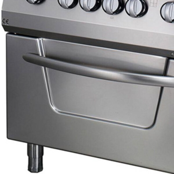 Heavy Duty Fornuis elektrisch | 90–450°C | RVS/Gietijzer | Vier pitten | 16.4kW (400V) | 800x700x850(h)mm