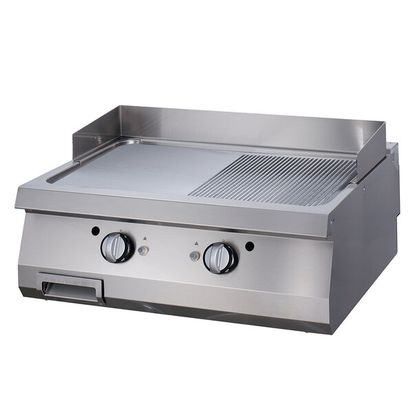 Premium Grillplaat | 50–300°C | RVS | Dubbele kookzones | 12kW (400V) | 800x900x280(h)mm