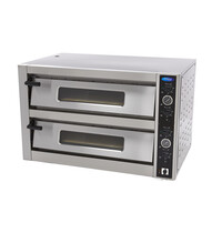 Maxima Pizza Oven | 2 Deuren | 2 Compartimenten | 50–500°C | 12kW (400V) | 1200x770x740(h)mm 