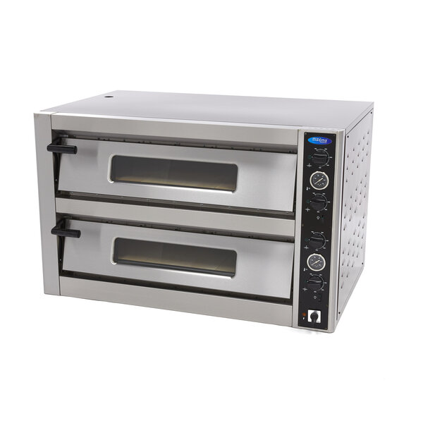 Pizza Oven | 2 Deuren | 2 Compartimenten | 50–500°C | 12kW (400V) | 1200x770x740(h)mm