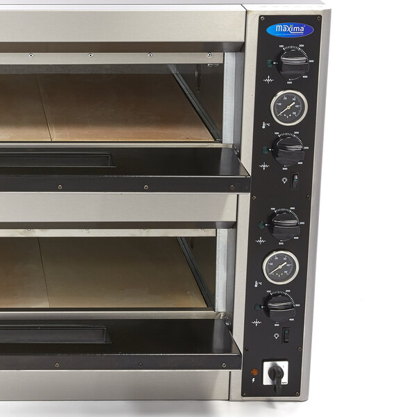 Pizza Oven | 2 Deuren | 2 Compartimenten | 50–500°C | 12kW (400V) | 1200x770x740(h)mm