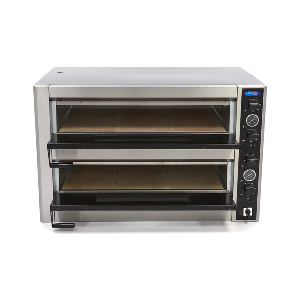 Pizza Oven | 2 Deuren | 2 Compartimenten | 50–500°C | 12kW (400V) | 1200x770x740(h)mm