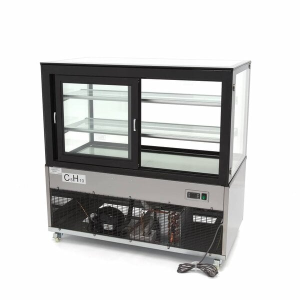 Koelvitrine | 2 Schuifdeuren | 548 Liter Capaciteit | 2 Roosters | 0.48kW (230V) | 1515x675x1211(h)mm
