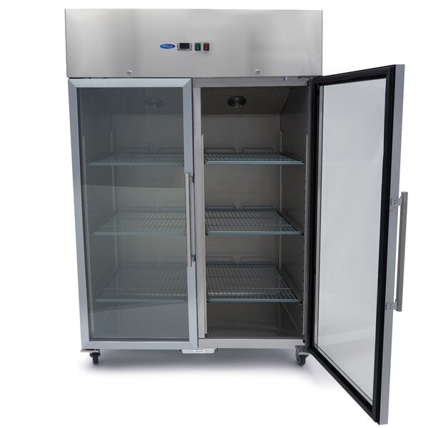 Vrieskast RVS | 2 Draaideuren | 2 Compartimenten | 1021 Liter Capaciteit | 0.69kW (230V) | 1340x800x1980(h)mm