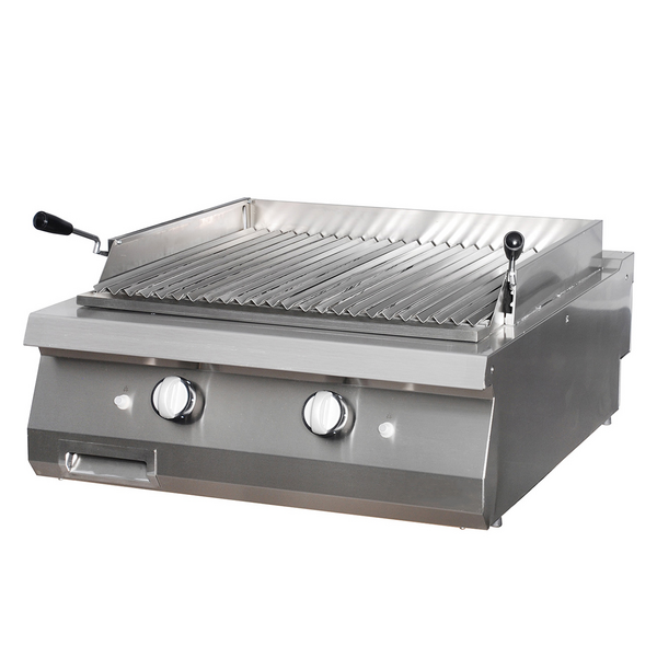 Premium Lavasteengrill | In hoogte verstelbaar rooster | Veiligheidsthermostaat per zone | 800x900x280(h)mm