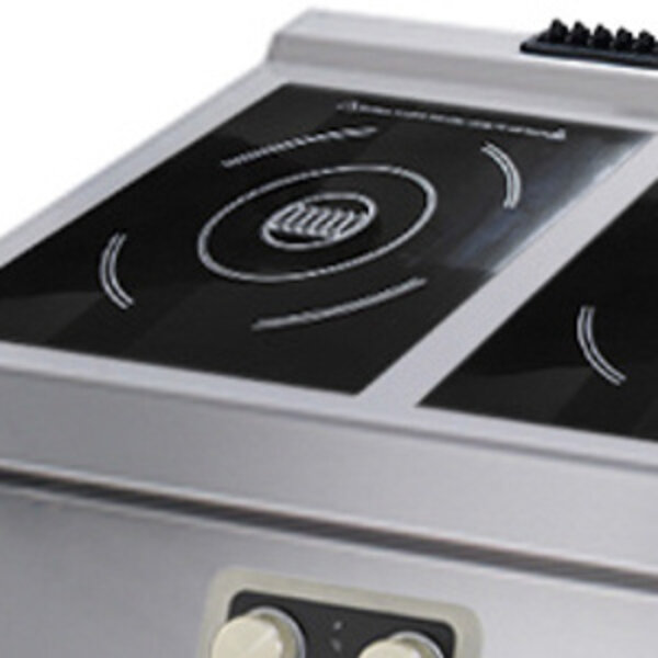 Heavy Duty Kookplaat Inductie | 50–300°C | RVS/Keramiek | RVS behuizing | 7kW (400V) | 800x700x280(h)mm