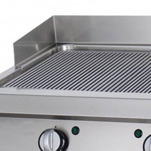 Heavy Duty Grillplaat | 100–300°C | RVS/Gecoat Staal | Dubbele uitvoering | 800x700x280(h)mm