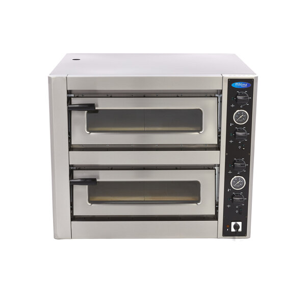 Pizza Oven | 2 Deuren | 2 Compartimenten | 50–500°C | 10kW (400V) | 900x770x740(h)mm